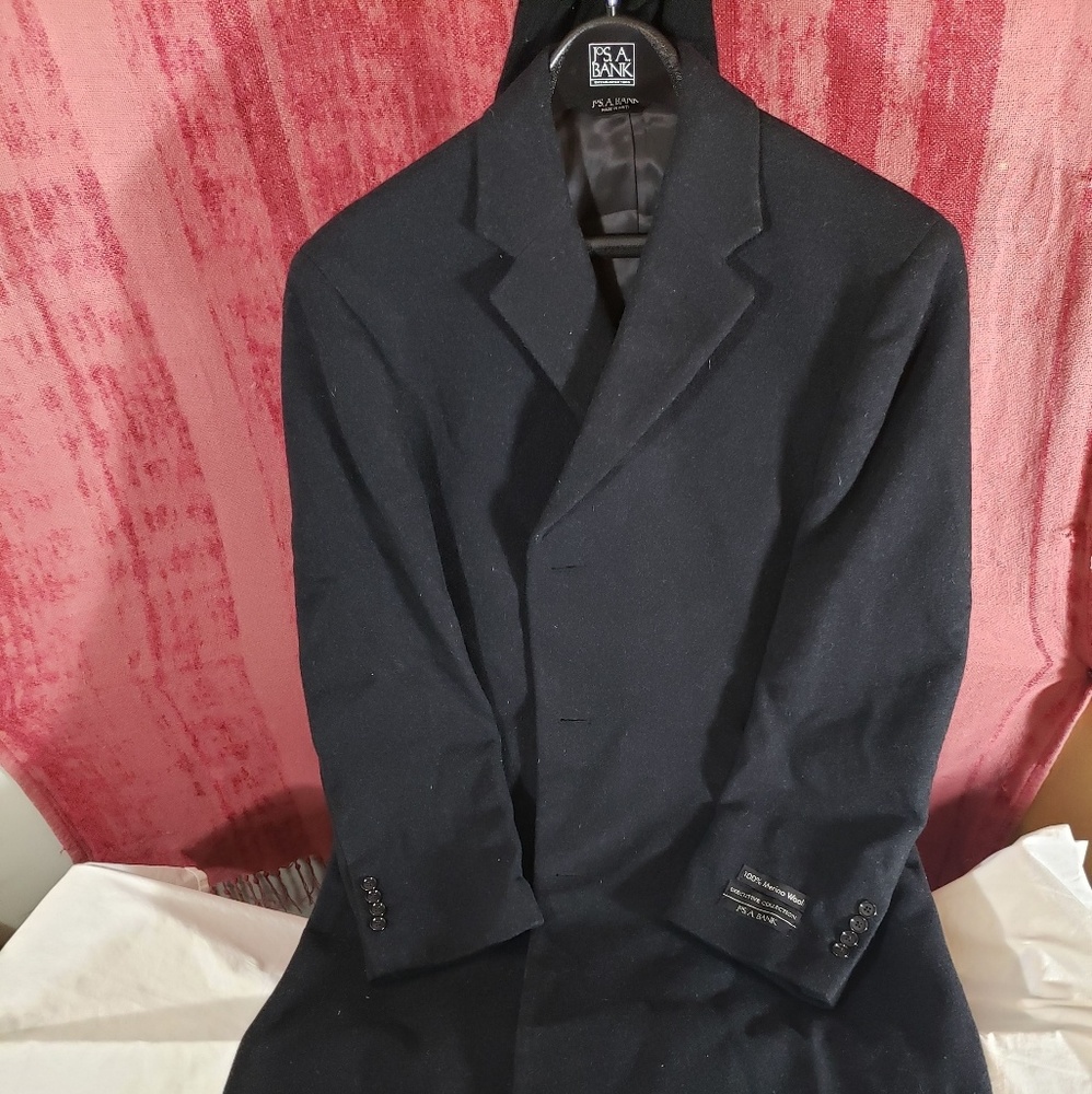 NWT JoS A Bank Mens Merino Wool Overcoat